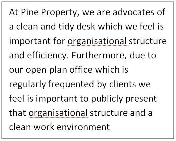 Desk Tidiness Pine Property