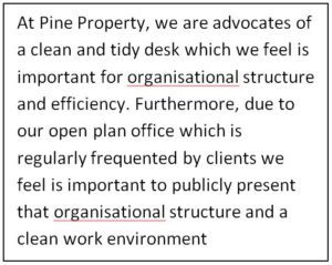 Desk Tidiness Pine Property